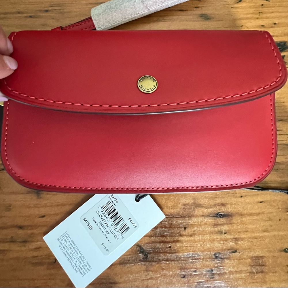 NWT Coach 1941 Glovetanned Clutch in Jasper